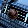 Natural Wood Car Diffuser Flame-Proof Spherical Air Freshener Wooden Odor Eliminator for Car & Home Bedroom Office Desk Interior
