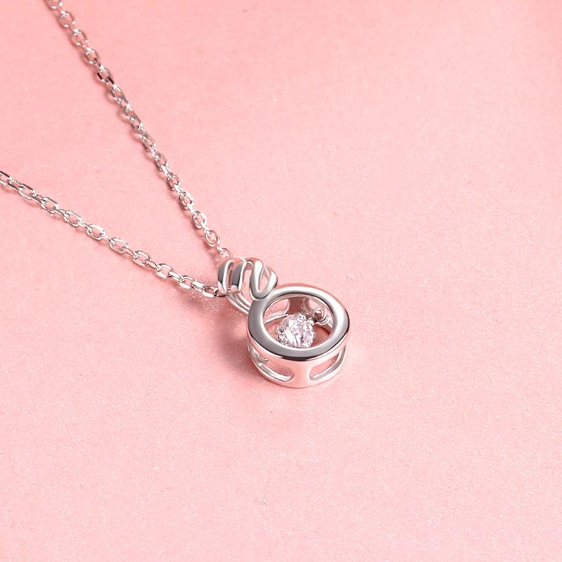 Jewelry Round Smart Necklace Fashion Jewelry Beating Heart Collarbone Chain Female Ins Premium Durable Quality