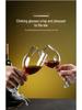 Set of 6 Tall Stem Red Wine Glasses - Elegant Light Luxury for Home Use, Champagne and Brandy Glasses, Creative Design