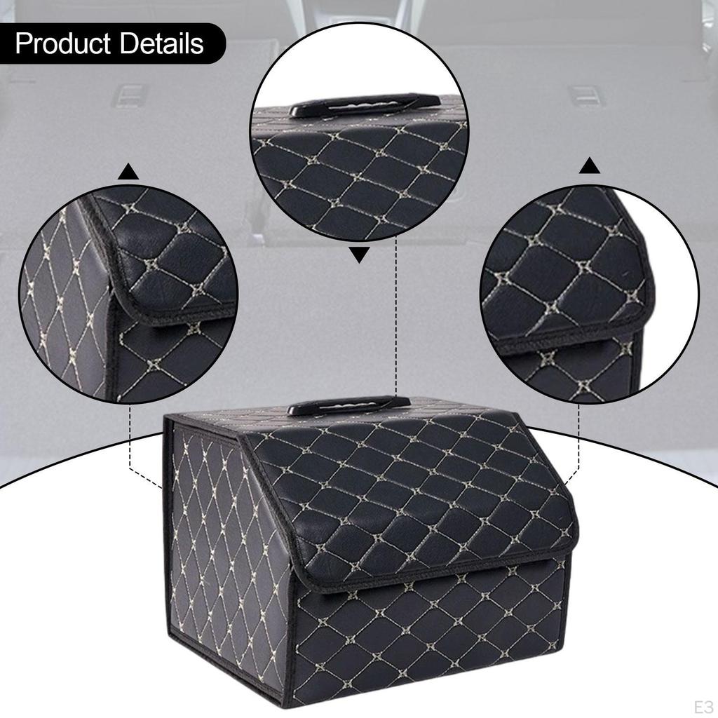 Car Seat Organizer Trunk Camping Bag Passenger Cargo Storage Box Folding