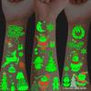 Christmas Glow-in-the-dark Tattoo Stickers Henna Stickers Set of 9