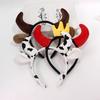 Hairbands Festive Photo Booth Props Cartoon Cow Horn Headbands Party Headpiece Fun Headbands for Music Festivals