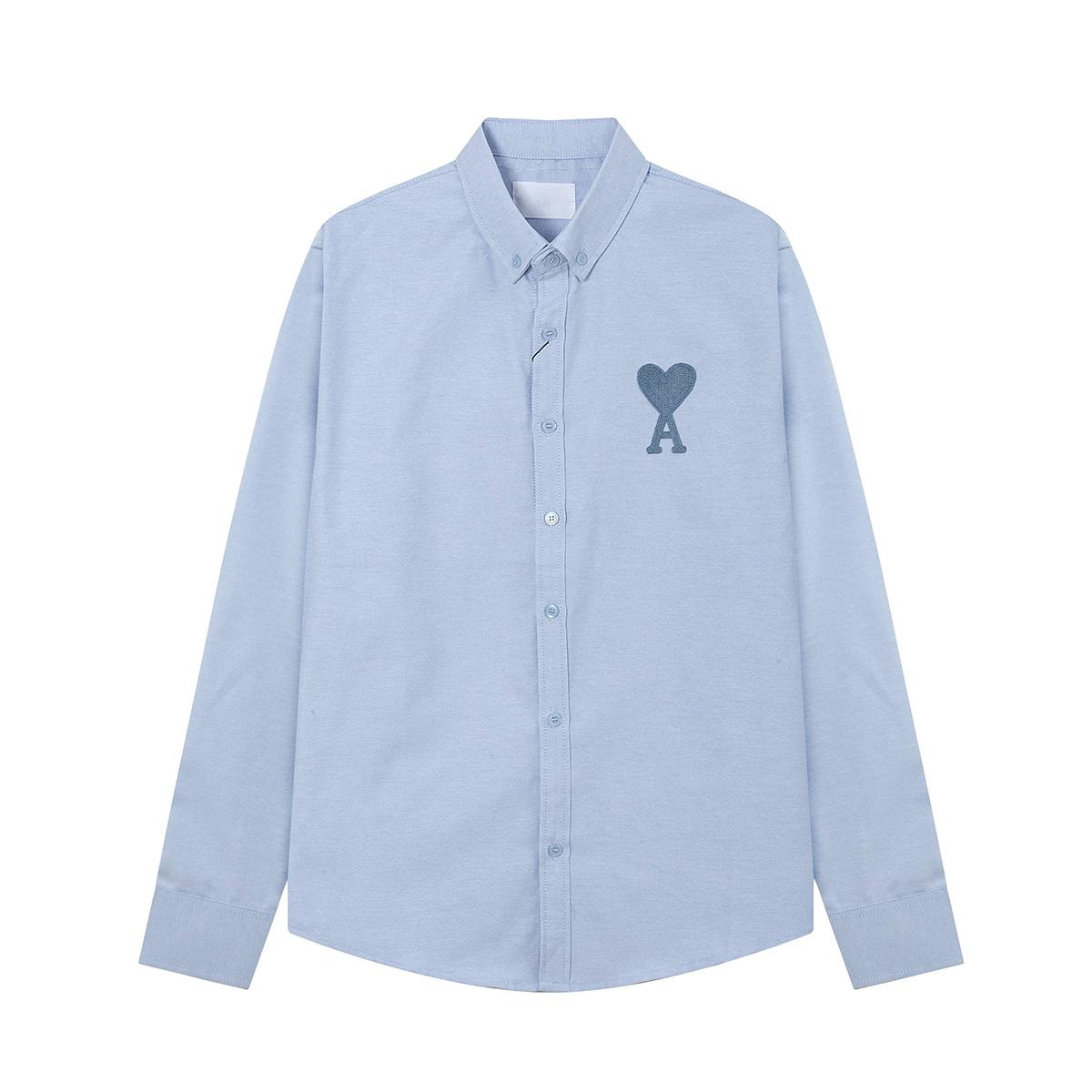 

Breathable Cotton Pastel Oxford Shirt with Heart A Embroidery XL