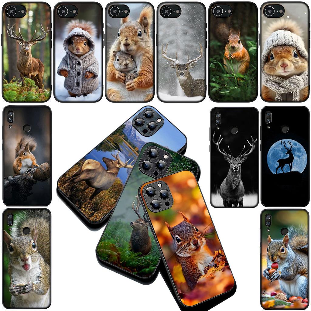 Sika deer Squirrel Silicone Cover for Motorola Moto G55 G45 G75 G85 G84 Edge 50 30 Fusion 40 NEO Ultra Pro Coque Phone Case