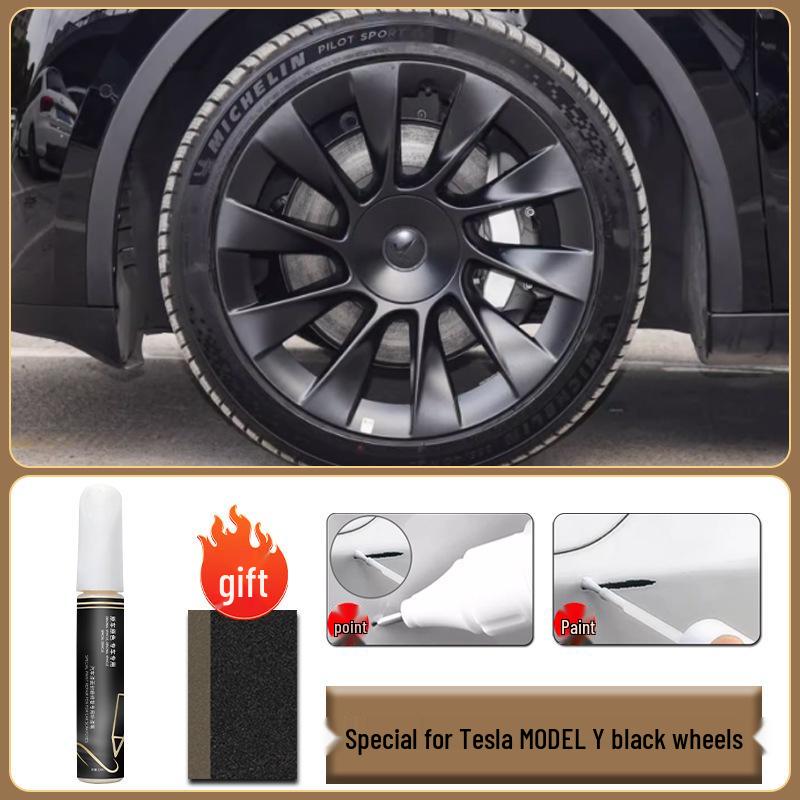 Pintura de retoque para arañazos en llantas Tesla Model Y, Accesorios de 19" y 20"