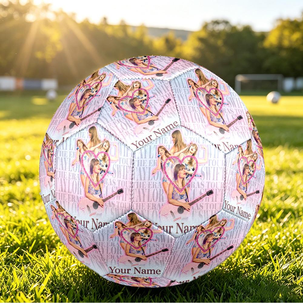 Taylor Swift Size 5 Football, Custom Name Text Personalized Soccer Ball Sport Training Gift