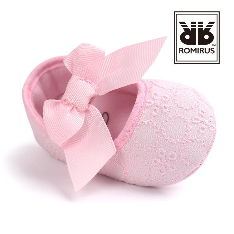 MYGGPP Gestickte rosa weiße große rote Prinzessinnenschuhe Babyschuhe weiche Unterseite Kleinkindschuhe Prinzessinnenschuhe