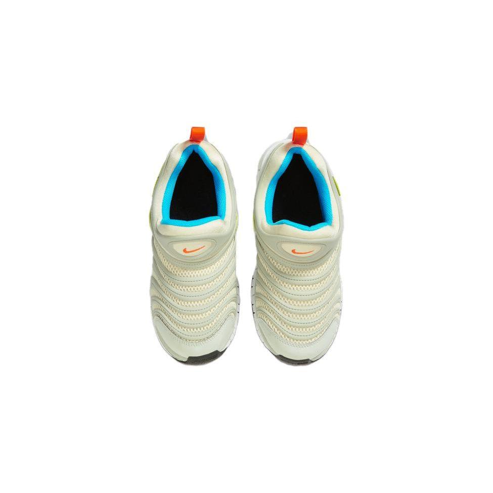 Nike Dynamo Free PS Gąbka Gąsienica Amortyzacja Niskie Dziecięce Buty Lifestyle Srebrno-Zielone Przedszkolne FN3690-180