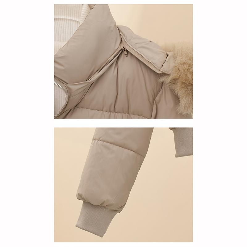 Autumn Winter Keep Warm Jacket with Fur Hat Thick Cotton Coat Coats Parker Short Trend British Style