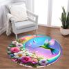 1pc home carpet design for office decor gift living room bedroom non slip colorful hummingbird flowers rug