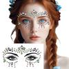 Carnival/Mardi Gras/Masquerade Cat Makeup 5sheets/set Aurora Crystal Stickers AB Colorful For Halloween Sparkling Rhinestone Design  Accessories