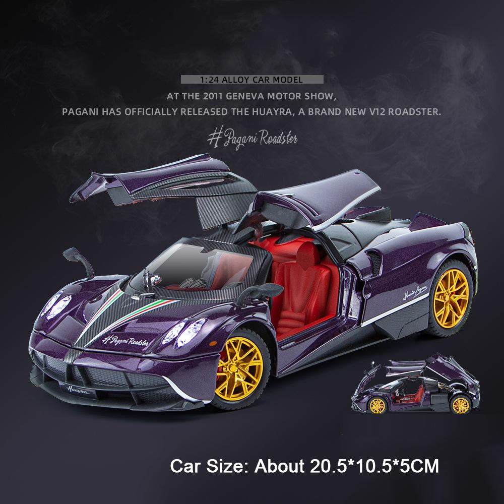 1:24 Pagani Zonda HP Huayra Cars Toy Models Doors Opened Miniature Sports Car Realistic Design Vehicles Great Collectible