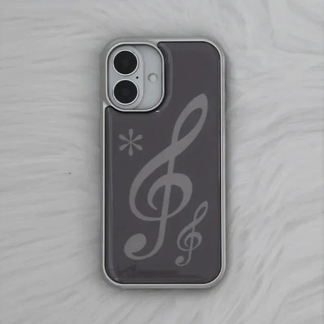 

Clmj Cartoon Ins Korean Music Phone Case for iPhone 17 16e 16 15 14 13 12 11 Pro Max X XR XSMAX 8 7 Air Plus Clear Soft Cover iPhone 15