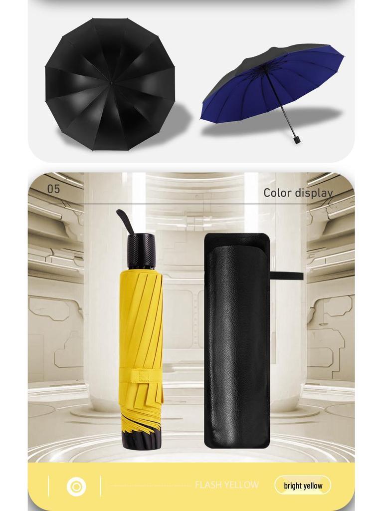 Extra Large Stormproof Folding Umbrella for Men - Reinforced and Extra Thick