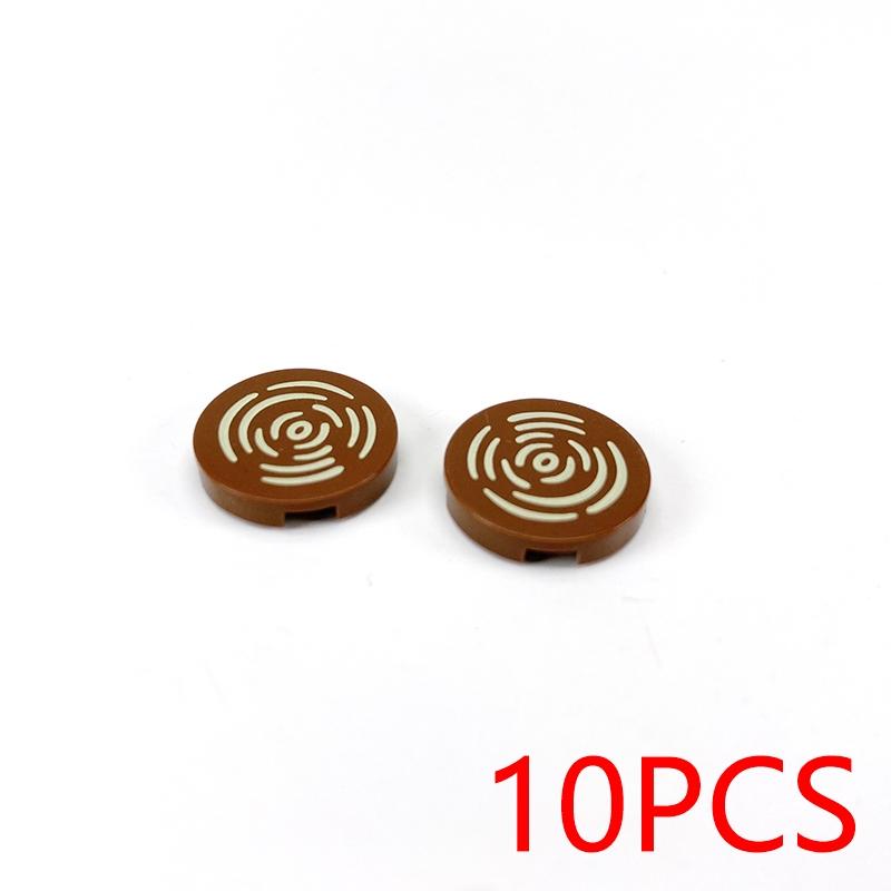 MOC Printed Tile ToyCompatible Brick Accessories Building Blocks City PC Phone Clock Pizza Parts Bricks Children Kids