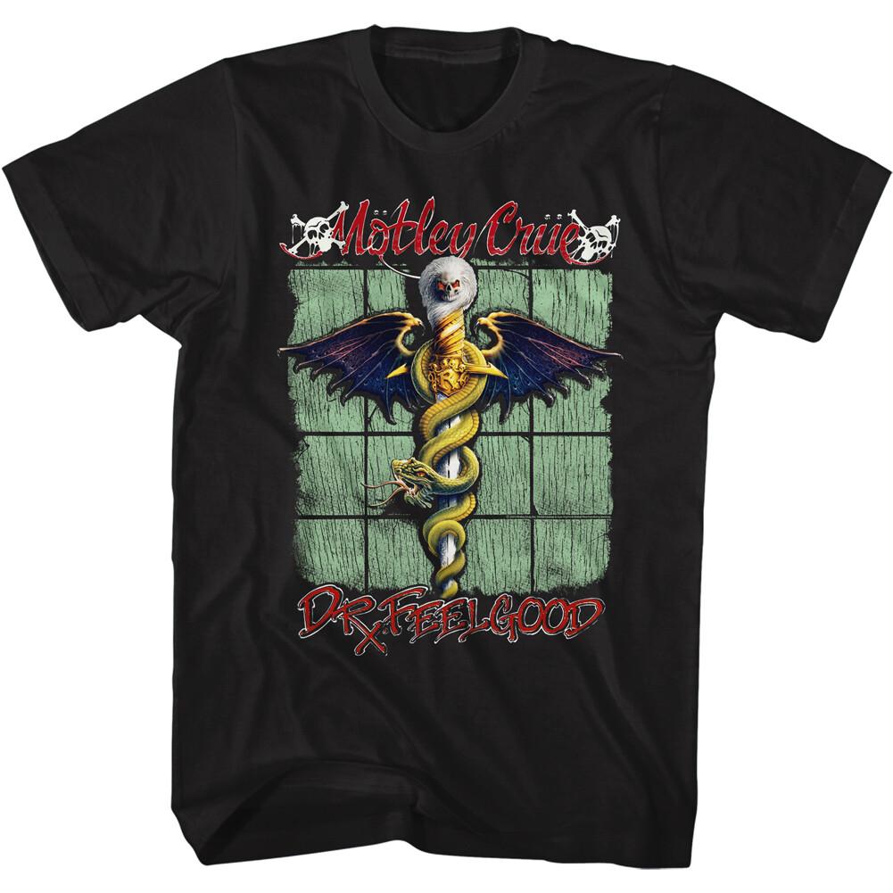 Motley Crue Dr Feelgood Album Cover 1989 Men T Shirt Metal Band Music Merch S
