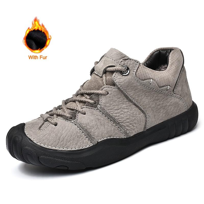 New Handmade Genuine Leather Men Sneakers Luxury Brand Designer Casual Shoes Outdoor Breathable Climb Men's Shoes Male Mocassins