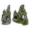 1x Resin Aquarium Rockery Ornament Mountain Cave Stone View Fish Tank Decoration Random