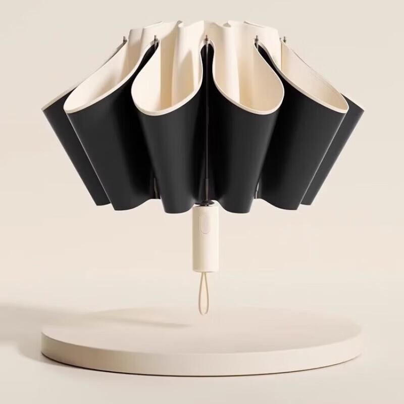 Paradise Full-Automatic Black-Coated Sun/Rain Umbrella