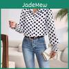 Winter Womens And Elegant Autumn Dot Printed Simple Everyday Shirt