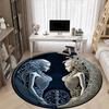 1pc Mythical Creatures Carpet, Round Non Slip Durable Large Size Office Carpet, Suitable for Office