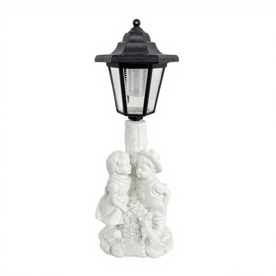 Solar Resin Lamp Garden Statue with Light