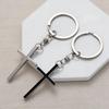 Handmade Metal Cross Couple Keychain Pendant