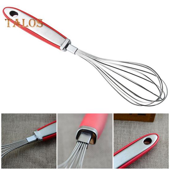 12 Inch Stainless Steel Egg Whisk Anti Slip Rubber Handle Handheld Manual Egg Mixer Stirrer Beater Kitchen Baking Cooking Tool