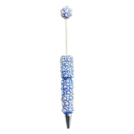 Personalized Gift Pen DIY Beadable Pen, Rhinestone Faux Pearl Ballpoint Fancy Glitter Stationery for Crafts Crafting, Student Office Writing