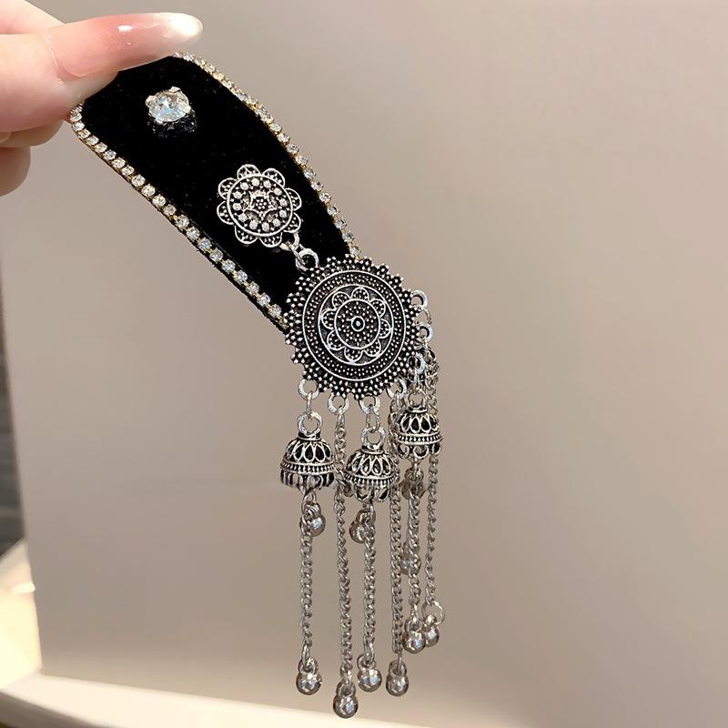 Stylish And Simple Full Diamond Geometric Hairpin, High-End Temperament Side Clip Bb Clip, Versatile Bangs Clip, Hairpin, Hair Accessories