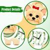 Cute Wall Clock Quiet with Swinging Tail Creative Lovely Puppy Hanging for Living Room