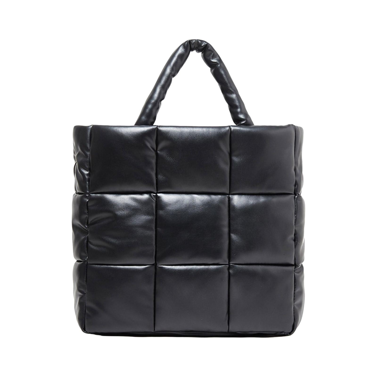 Trendy Women s Handbag Quilted Tote Bag with Zipper Closure and Shoulder Strap