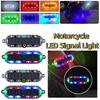 4Pcs Flashing Mode LED Warning Light RGB Motorcycle Tail Lights Electric Vehicle Led Rear Light  Car