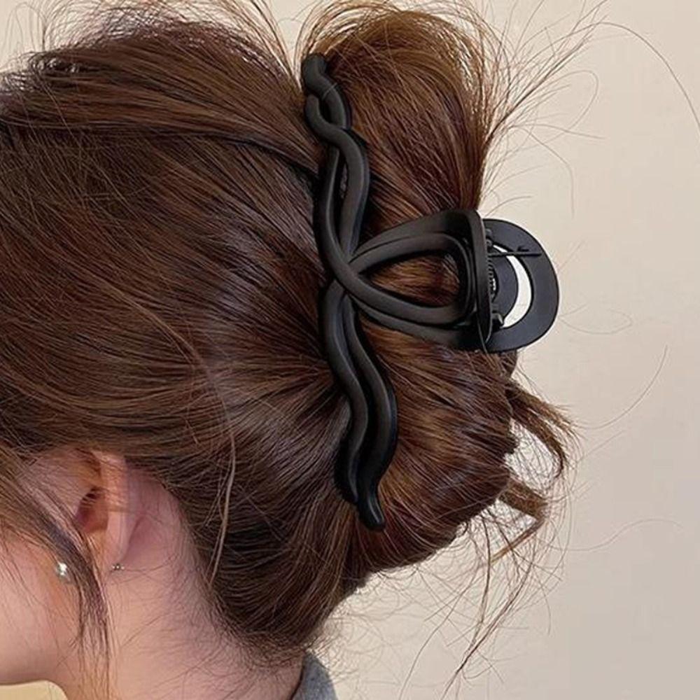 Acrylic Wave Cross Hair Claw Hair Accessories Headwear Vintage Shark Clip  Women