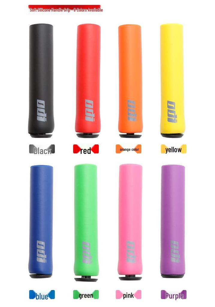 Ultra-light USA ODI Silicone Mountain/Road Dirt-Resistant Bike Handlebar Grips - Shock Absorbing, Foldable Design