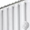 Shower Curtain - Waffle Textured Heavy Duty Thick Fabric Shower Curtains for Bathroom