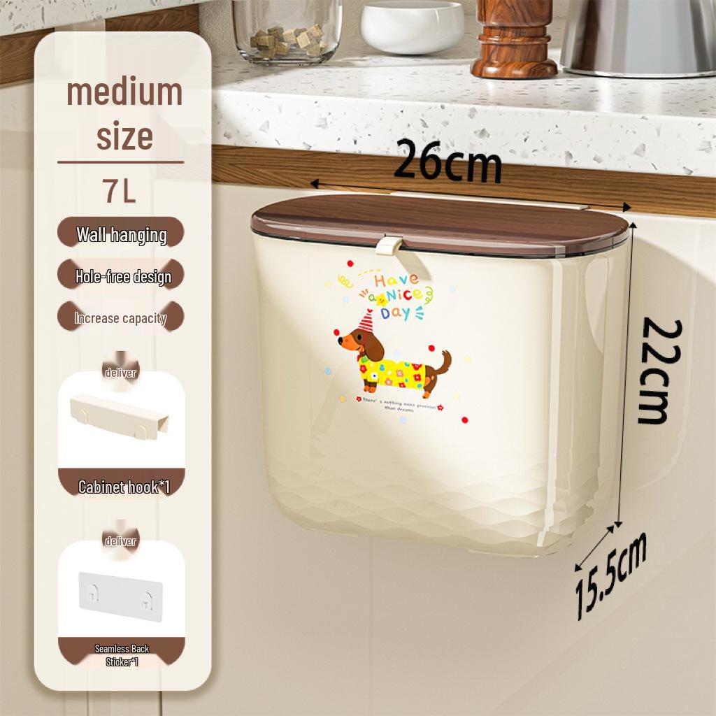 

Настенный мусорный бак без крышки 2026 года для кухни и ванной комнаты - Не требует наклоняться Standard