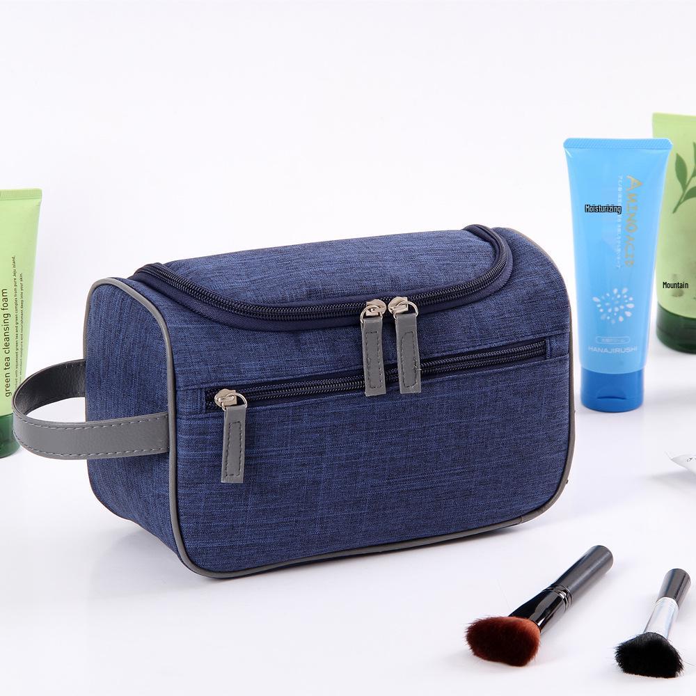 Trousse de maquillage et de toilette cationique imperméable pour les voyages - Trousse de rangement unisexe en tissu Oxford
