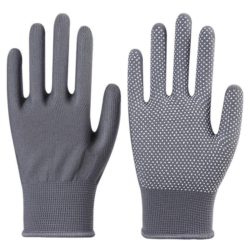 

Labor Gloves, Nylon Anti-slip Half-finger Gloves, Construction Site Work Packaging Warm, Soft and Breathable Gloves