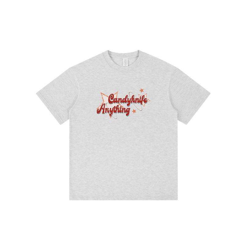 

Унисекс Минималистичная Хлопковая Футболка с Принтом Звезды в Стиле Хип-Хоп - Модный Крутой Стиль Triple Extra Large светло-серый