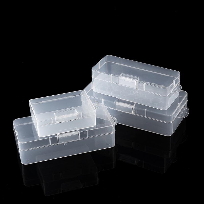 Clear Rectangular Plastic Storage Box for Pens, Jewelry, and Accessories