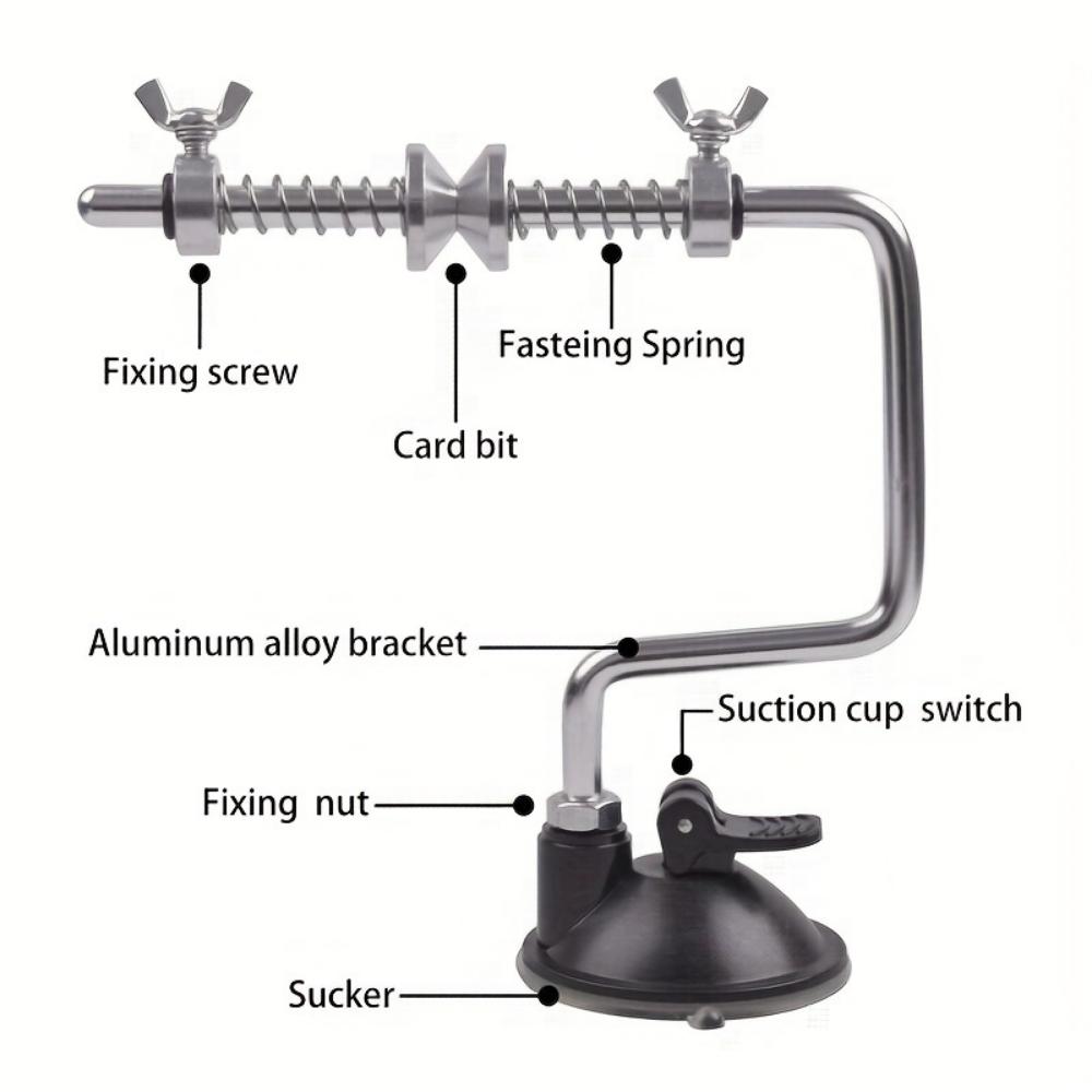 

Портативный ролик для лески из нержавеющей стали - Регулируемый, Держатель на вакуумной присоске, Прочный, Легкий, Ролик для лески, Рыболовные аксессуары
