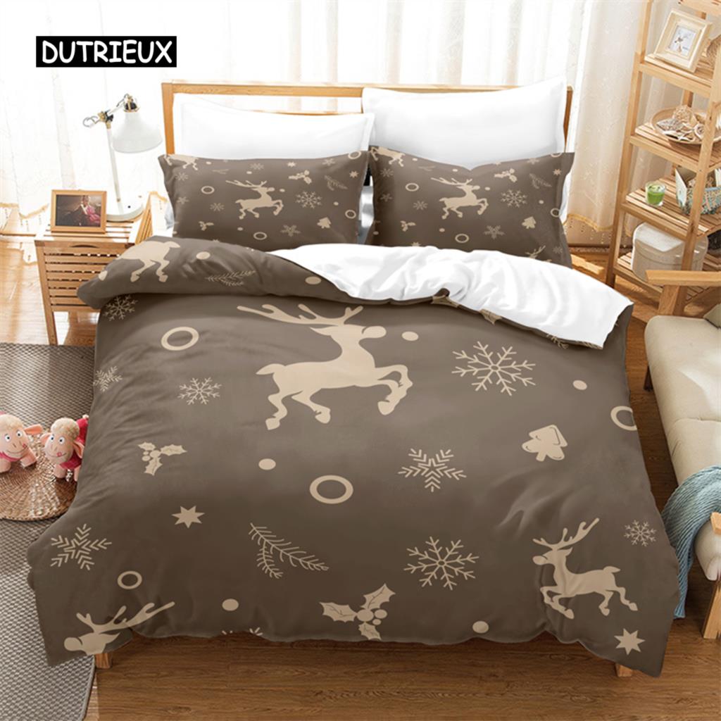 

Рождественский Постельный Комплект Набор Пододеяльников 3d Постельное Белье Цифровая Печать Постельное Белье Королевский Размер Постельный Комплект Модный Дизайн EU single(135x200cm)