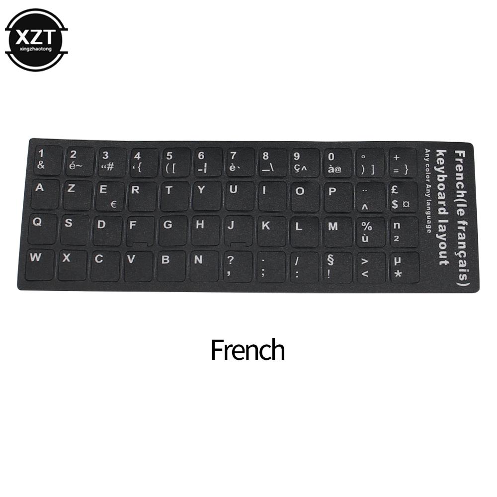 1 Stück Buchstaben Tastaturaufkleber Englisch/Italienisch/Spanisch/Japanisch/Koreanisch/Französisch Mattierte PVC-Aufkleber für Laptop Desktop-PC Computer