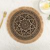 36/38cm Braided Place Mats Heat Resistant Cup Coaster Mat Vintage Round Placemat  Dining Table