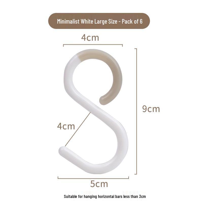 Anti-Drop Multi-Functional S Hook for Keys, Clothes, Hats, Bags, and More