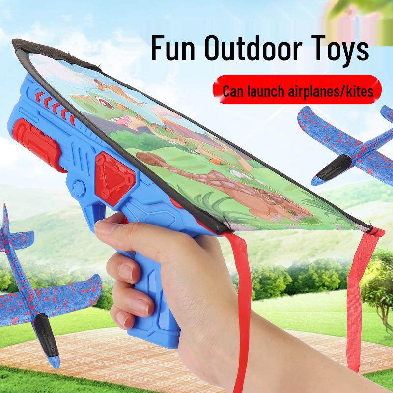 Children's Ejection Foam Airplane Gun - Outdoor Toy for Sky Park Fun