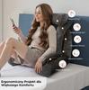 Beige Support Pillow for Bed with Armrests