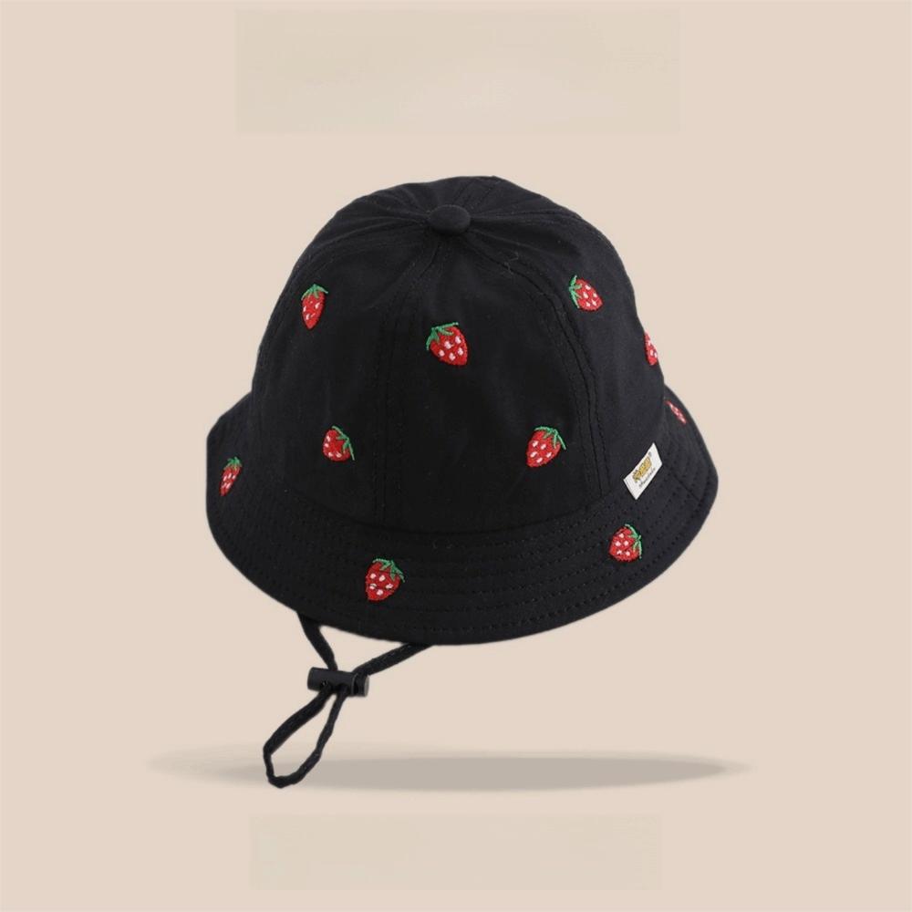 

Sun Protection Baby Girls Hat Thin Bucket Hat Sweet Kids Fisherman Hat Children чорний