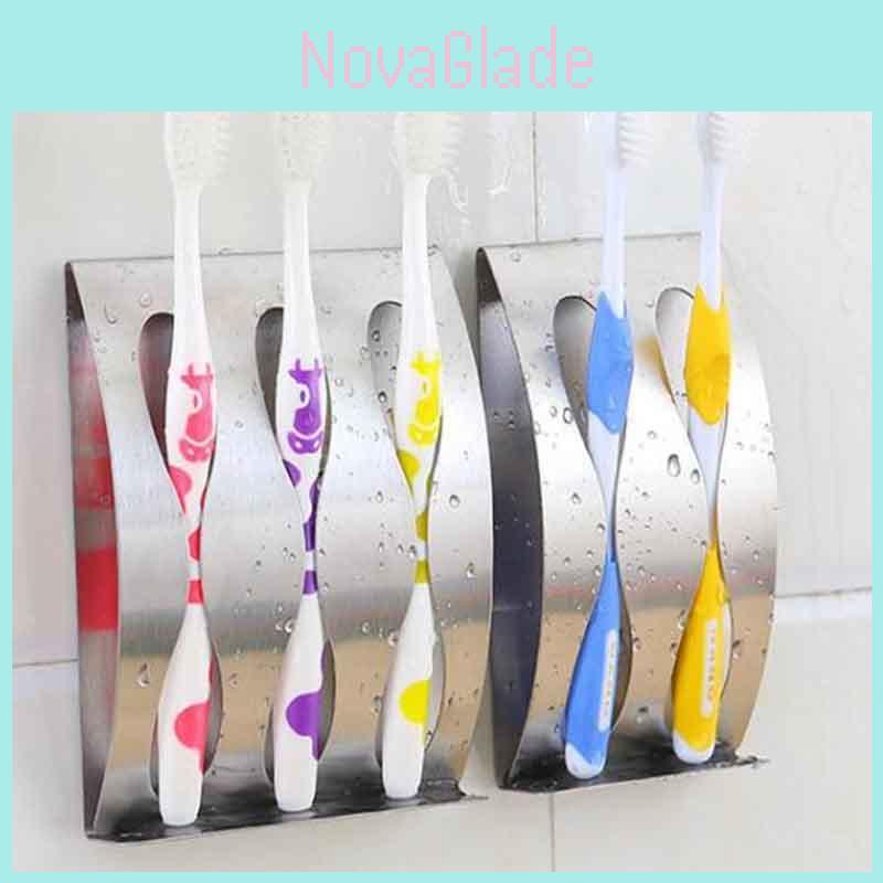 Wall Mount Stainless Steel Toothpaste Dispenser 2/3 Position Holder For Organized Bathrooms**